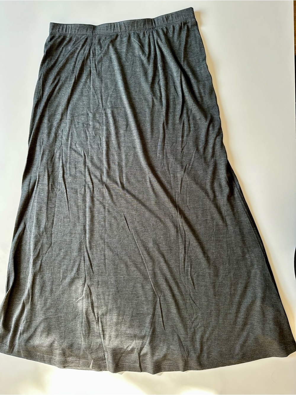 Eileen Fisher Silk Cotton Jersey Skirt Gray Size M - Picture 3 of 8